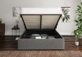 Napoli Arran Pebble Upholstered Ottoman Compact Double Bed Frame Only