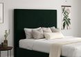 Napoli Hugo Bottle Green Upholstered Ottoman Double Bed Frame Only