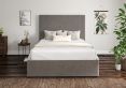 Napoli Hugo Platinum Upholstered Ottoman King Size Bed Frame Only