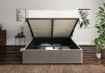 Napoli Hugo Platinum Upholstered Ottoman King Size Bed Frame Only