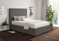 Napoli Trebla Charcoal Upholstered Ottoman Super King Size Bed Frame Only