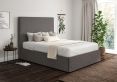 Napoli Trebla Charcoal Upholstered Ottoman King Size Bed Frame Only