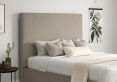 Napoli Trebla flax Upholstered Ottoman Single Bed Frame Only