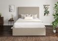 Napoli Trebla Flax Upholstered Ottoman Compact Double Bed Frame Only