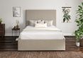 Napoli Trebla flax Upholstered Ottoman Super King Size Bed Frame Only