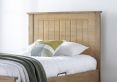 New England Single Oak Finish Ottoman Storage Bed Frame