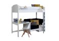 Noah White High Sleeper Bed Frame With Black Futon