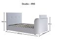 Olivia Upholstered TV Bed Shell - Double Size Bed Frame Only
