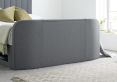 Onelife Seal Grey Upholstered TV Ottoman King Size Bed Frame