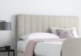 Onelife Natural Velvet Upholstered TV Ottoman Double Bed Frame