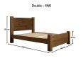 Plank Wooden Bed Frame LFE - Double Bed Frame Only