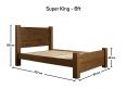 Plank Wooden Bed Frame LFE - Super King Size Bed Frame Only