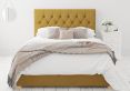 York Ottoman Plush Velvet Ochre Compact Double Bed Frame Only