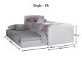 Portland White Bed With Liv & Lou Guest Underbed Frame Only