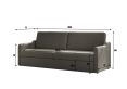 Portofino Storage Spectre Grey Sofa Bed