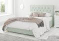 York Ottoman Pastel Cotton Eau De Nil Compact Double Bed Frame Only