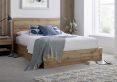 Chicago Industrial Oak Ottoman Storage Bed - King Size Ottoman Only