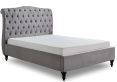 Lilly Upholstered Light Grey Double Bed Frame Only