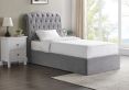 Lilly Upholstered Light Grey Ottoman Double Bed Frame Only