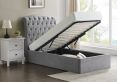 Lilly Upholstered Light Grey Ottoman Double Bed Frame Only