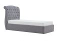 Lilly Upholstered Light Grey Ottoman Double Bed Frame Only