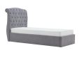 Lilly Upholstered Light Grey Ottoman Single Bed Frame Only