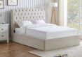 Lilly Upholstered Natural Ottoman King Size Bed Frame Only