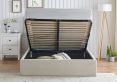 Lilly Upholstered Natural Ottoman Bed Frame Only