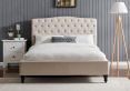 Lilly Upholstered Natural King Size Bed Frame Only
