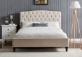 Lilly Upholstered Natural Double Bed Frame Only