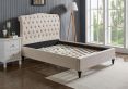 Lilly Upholstered Natural King Size Bed Frame Only