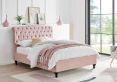 Lilly Upholstered Pink Bed Frame Only