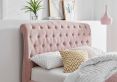 Lilly Upholstered Pink King Size Bed Frame Only