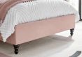 Lilly Upholstered Pink King Size Bed Frame Only