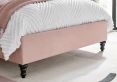 Lilly Upholstered Pink Double Bed Frame Only