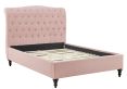 Lilly Upholstered Pink King Size Bed Frame Only