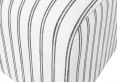 Hunstanton Chalk Striped Upholstered Pouffe Stool