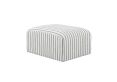 Hunstanton Chalk Striped Upholstered Pouffe Stool