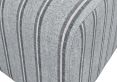 Hunstanton Grey Striped Upholstered Pouffe Stool