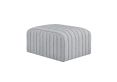 Hunstanton Grey Striped Upholstered Pouffe Stool
