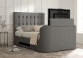 Dorchester Upholstered Arran Pebble Ottoman TV Bed - Bed Frame Only