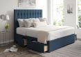 Rylee Classic 4Drw Continental Compact Double Arran Cyan Headboard & Base
