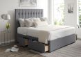 Rylee Classic 4 Drw Continental Gatsby Platinum Headboard and Base Only