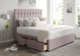 Rylee Classic 4Drw Continental King Size Gouache Raspberry Headboard & Base