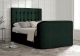 Dorchester Upholstered Hugo Bottle Green Ottoman TV Bed - King Size Bed Frame Only