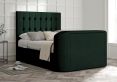 Dorchester Upholstered Hugo Bottle Green Ottoman TV Bed - Double Bed Frame Only