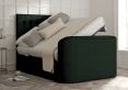 Dorchester Upholstered Hugo Bottle Green Ottoman TV Bed - King Size Bed Frame Only