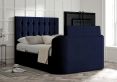 Dorchester Upholstered Hugo Royal Ottoman TV Bed - King Size Bed Frame Only