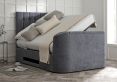 Dorchester Upholstered Hugo Platinum Ottoman TV Bed - King Size Bed Frame Only