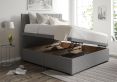 Rylee Ottoman King Size Arran Pebble Headboard & Base